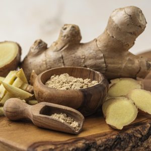 assortment-ginger-wooden-board