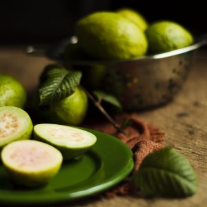 close-up-guava-fruits-plate