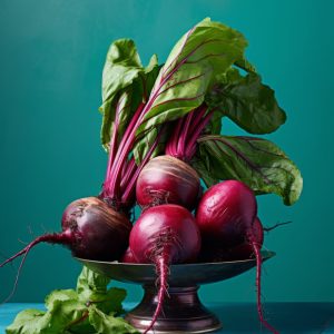 Fresh Organic Beetroot Vegetable Photorealistic Vertical Illustration. Healthy Vegetarian Diet. Ai Generated bright Illustration with Delicious Juicy Beetroot Vegetable.
